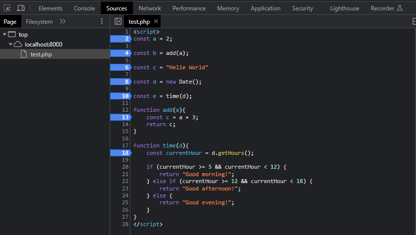 ブレークポイント（Breakpoints）