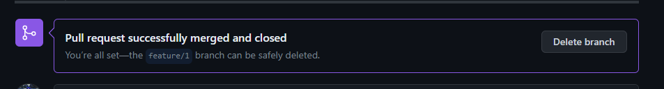 プルリクエストのマージ後